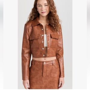 WAYF: MILLER JACKET faux leather Cropped Jacket